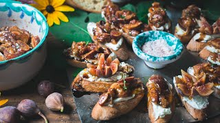 Fig and Goat Cheese Crostini Recipe [upl. by Whale]