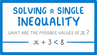 GCSE Maths  Solving Algebraic Inequalities with 1 Inequality Sign Inequalities Part 2 57 [upl. by Handbook]