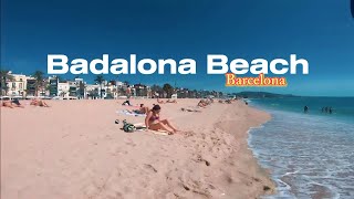 Badalona Beach Barcelona🇪🇦 Summer  GoPro 4K  30 fps  4K Ultra HD [upl. by Anada]