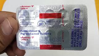 Acenac P Tablet  Aceclofenac and paracetamol tablet  Acenac p tablet Teeth pain fever cold review [upl. by Atiker934]