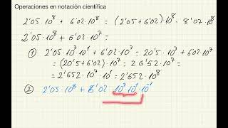 Operaciones en notación científica [upl. by Taran553]