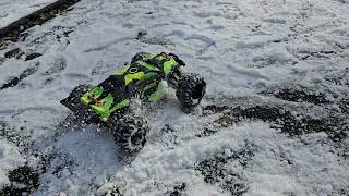 Rc Car Overmax X Monster 118 on snow [upl. by Billye]