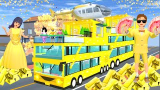 yuta mio bocil kaya punya mobil serba emas dan mewah  SAKURA SCHOOL SIMULATOR [upl. by Karrah]