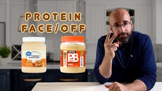 Powdered Peanut Butter Protein FaceOff protein highprotein peanutbutter proteinreview diet [upl. by Youngman]