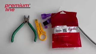 How to install the cat 6A Unshielded Toolless RJ45 Plug  PremiumLine [upl. by Rojas]