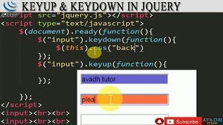 keyup event in jquery  keydown event jquery  stylish input field using jquery [upl. by Sukramal371]