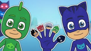 PJ MASKS Pulgarcito con Gatuno Buhíta y Gekko  Canción de los dedos y Dibujos animados [upl. by Naleag210]