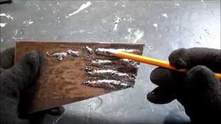 Test welds with Lincoln 140 HD wire welder [upl. by Ahsinroc]