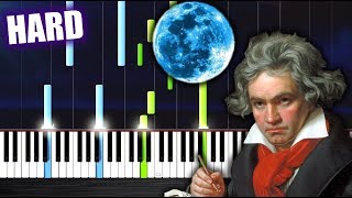 Beethoven  Moonlight Sonata  HARD Piano Tutorial by PlutaX [upl. by Ilecara720]