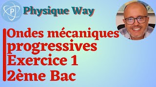 Ondes mécaniques progressives  Exercice 1  2ème Bac [upl. by Eslek512]