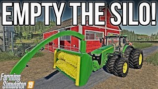 BEST WAY TO EMPTY A SILAGE BUNKER  Farming Simulator 19 [upl. by Ellocin]