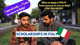 How to get SCHOLARSHIPS in ITALY  When to APPLY for Admissions  LOW VISA RATIO IN ITALY [upl. by Elyagiba]