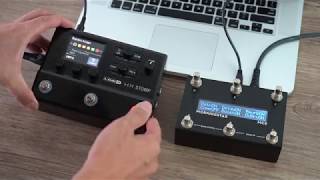 Line 6 HX Stomp with Morningstar MC6 MkII Midi Controller [upl. by Aracaj560]