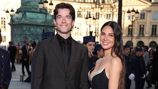 Olivia Munn and John Mulaney Matched Outfits for an Unexpected Couples Outing at Paris Fashion Week [upl. by Suoilenroc]