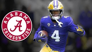 Germie Bernard Washington Highlights  Bama Lands An Electric Transfer WR [upl. by Anirad]