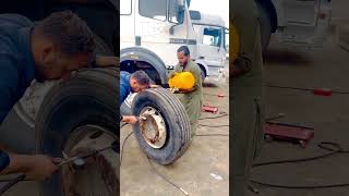 Tire air gun automobile tires tirechange shorts shortsvideo [upl. by Brott]