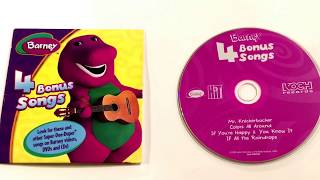 Barney  4 Bonus Songs  Music CD [upl. by Nosnej]