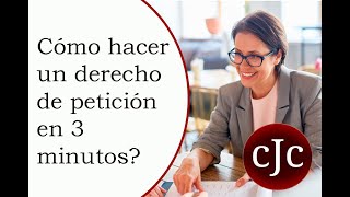 ¿Cómo hacer un derecho de petición en 3 minutos  MINUTA MODELO DE DERECHO DE PETICIÓN [upl. by Ayenet891]