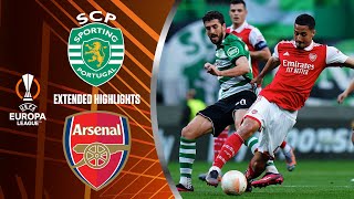 Sporting CP vs Arsenal Extended Highlights  UEL Round of 161st Leg  CBS Sports Golazo  Europe [upl. by Atima428]