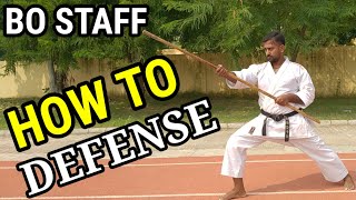 HOW TO SELF DEFENSE WITH BO STAFF 👉 ‎KARATESIR bostaff lathi karatesir [upl. by Boot]