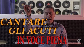 COME CANTARE GLI ACUTI IN VOCE PIENA [upl. by Ardnaed]