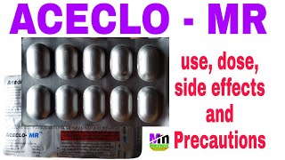 ACECLO MR TABLET  Aceclo MR Tablet uses Hindi  Aceclofenac Paracetamol amp Chlorzoxazone tablets [upl. by Sucramraj]