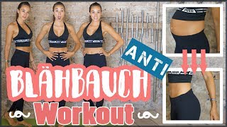 FLACHER BAUCH Workout  Blähbauch bekämpfen mit SOFORT EFFEKT  Bauch weg Tipps [upl. by Wenda]