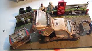 Heller Race figures 124 and Lancia S4 Martini Nunu Simple Diorama [upl. by Haorbed]