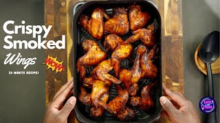 Crispy Smoked Chicken Wings in 20 Minutes Ninja Wood Fire Grill [upl. by Epp]