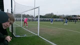 Runcorn Linnets vs Chasetown 02112024 Will Saxon hits a great volley tipped over by the keeper [upl. by Ellerrad]