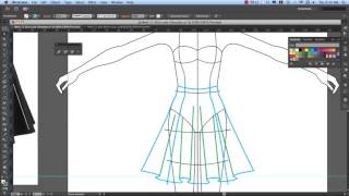 Creating a simple flared skirt in Adobe Illustrator [upl. by Zasuwa]