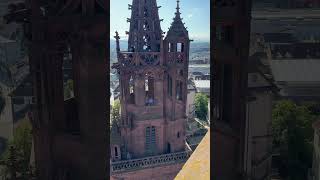 Basel Switzerland🇨🇭❤️ Beautiful view of Rhine river from bell tower of Basel Münster church [upl. by Amend]