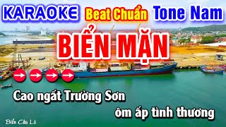 Biển Mặn Karaoke Nhạc Sống Bolero Tone Nam  Hà My Karaoke [upl. by Mixie]