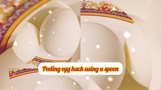 How to peel boiled eggs with a spoon [upl. by Olds841]