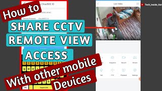 How to share CCTV Remote view access on phone with other mobile devices [upl. by Ruscio]