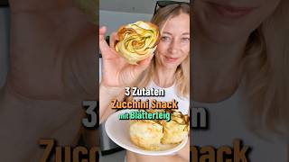 Herzhafte Blätterteig Rosen  3 Zutaten Rezept mit Zucchini [upl. by Cl]