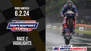 Supersport Race 2 at Road America  HIGHLIGHTS  MotoAmerica [upl. by O'Driscoll730]