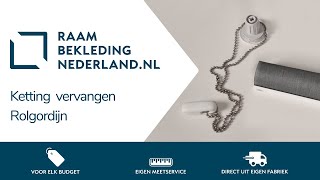 Ketting vervangen van een rolgordijn ➤ Raambekleding Nederland [upl. by Adnale]