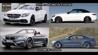 BMW M4 Convertible Vs Mercedes C63 S AMG Cabriolet 2022 2023  Cars World [upl. by Nelyak]