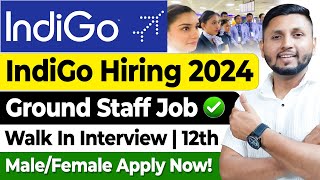 Indigo Recruitment 2024  12th Pass  Fresher Job  Indigo Airlines Job Vacancy 2024  Airport Jobs [upl. by Cired428]