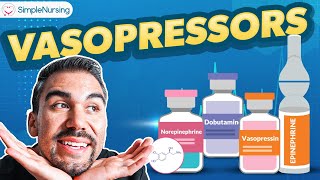 Vasopressors Drugs  Epinephrine Norepinephrine Vasopressin Dobutamine Dopamine [upl. by Heydon]