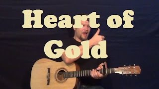 Heart of Gold Neil Young Guitar Lesson Easy Strum Chord Licks How to Play Tutorial [upl. by Bjork]