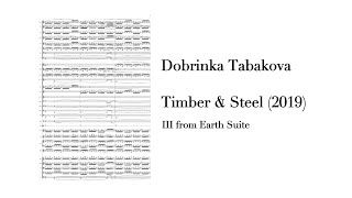 scorevideo Dobrinka Tabakova  Timber amp Steel 2019 [upl. by Leafar966]