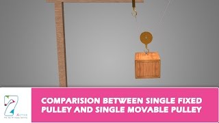 COMPARISON BETWEEN SINGLE FIXED PULLEY AND SINGLE MOVABLE PULLEY [upl. by Ateloj]