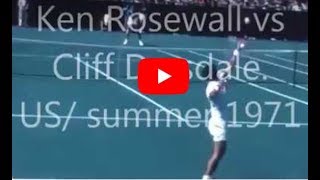 Ken Rosewall on hard court vs Cliff Drysdale US 1971 [upl. by Inalem]