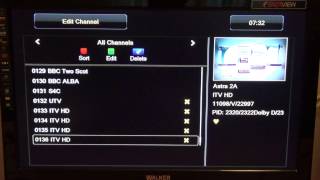 Ferguson Ariva 150  How to Sort amp Delete Channels [upl. by Analram]