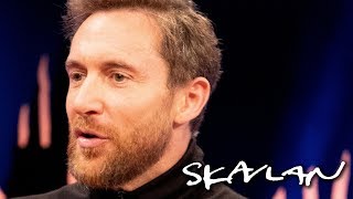 David Guetta reveals secret collaboration with Sia and Céline Dion  SVTTV 2Skavlan [upl. by Noraha454]