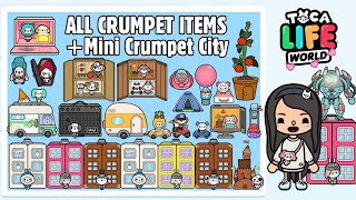 Toca Life World All Crumpet Items  Mini Crumpet City  Toca Boca  NecoLawPie [upl. by Etterual338]