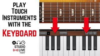 How to play touch instruments with the keyboard in GarageBand iOS [upl. by Ortrud]