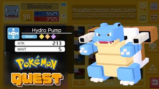 Evolving Blastoise with hydro pump move in Pokemon quest [upl. by Marler]